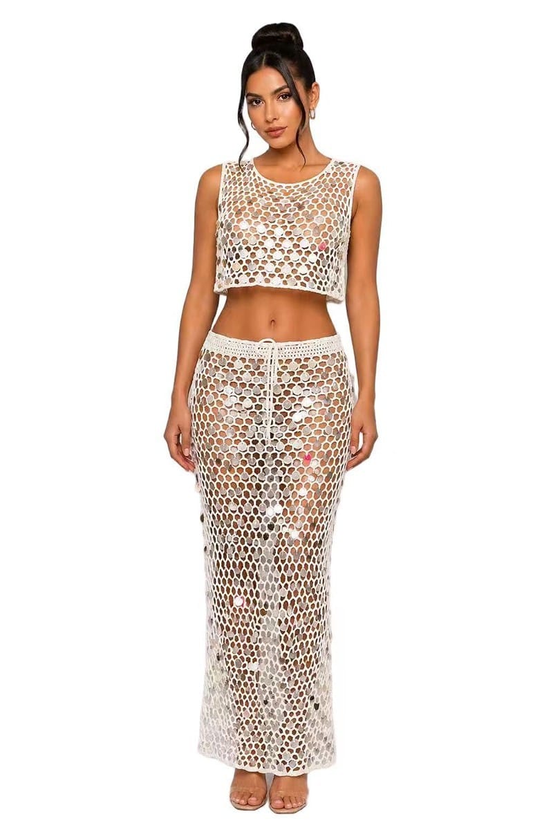 Crochet skirt set front view - Epicplacess