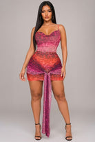 Women's Leopard Print Sheer Mesh Cowl Neck Mini Dress