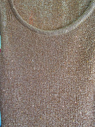 Women's Stellar Shimmer Metallic Knit Scoop Neck Tank Top – full-length view