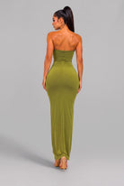 Women's Solara Twist Cutout Column Gown – full-length view