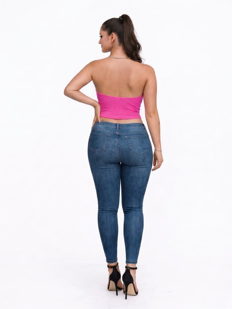 Women's Midnight Muse Draped Halter Top – full-length view