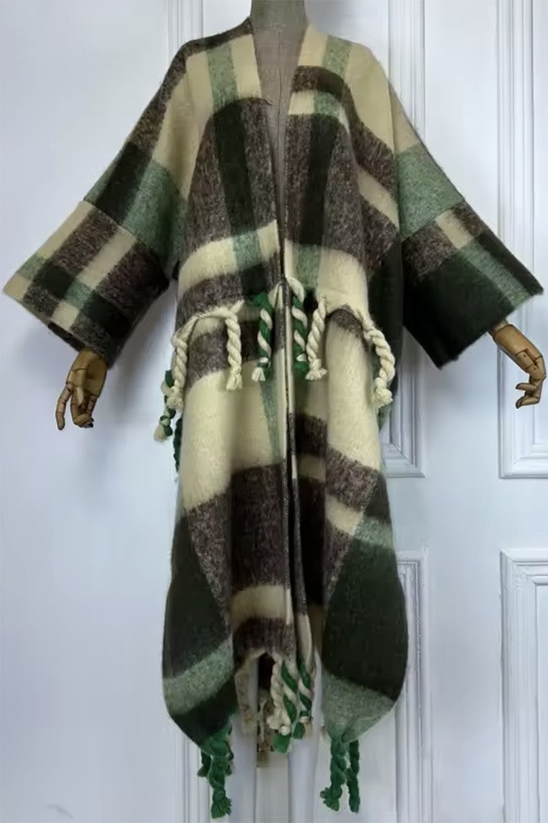 Plaid cardigan color option