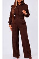Crop hoodie jogger set