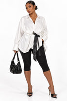 White oversized shirt