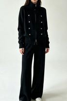 Black knit set