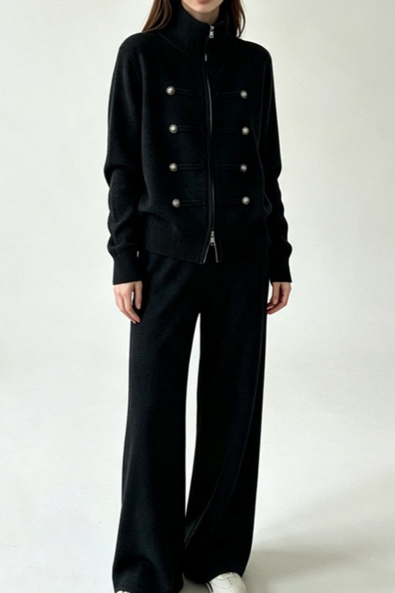 Black knit set