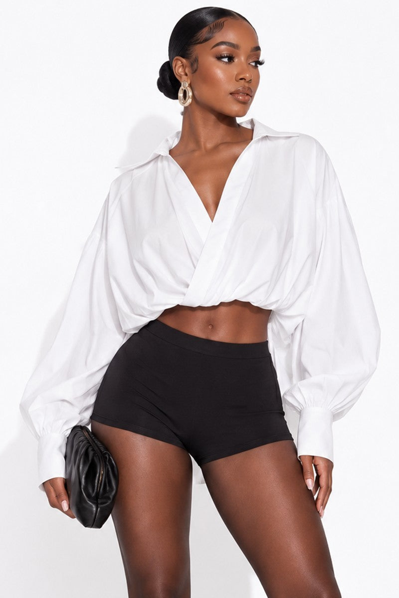 Wrap blouse front