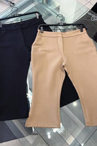 Flare capri beige