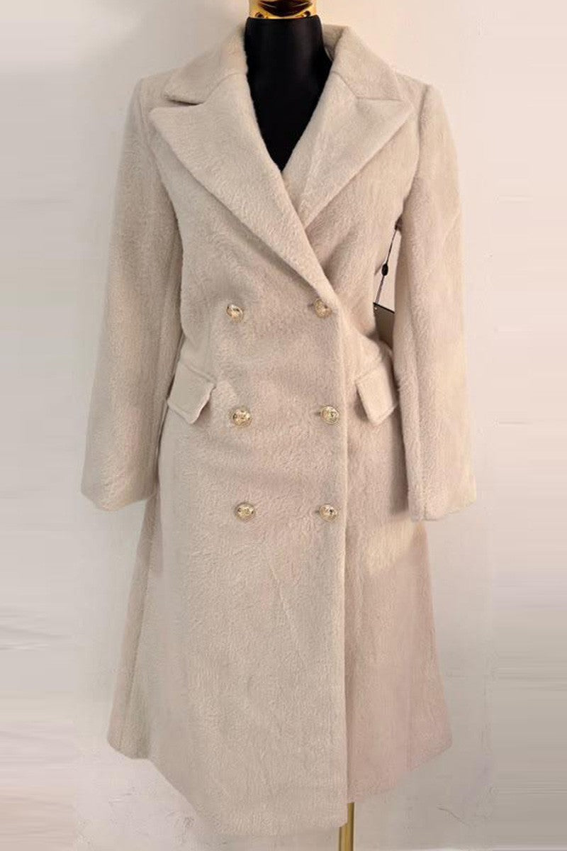 Cream fuzzy overcoat