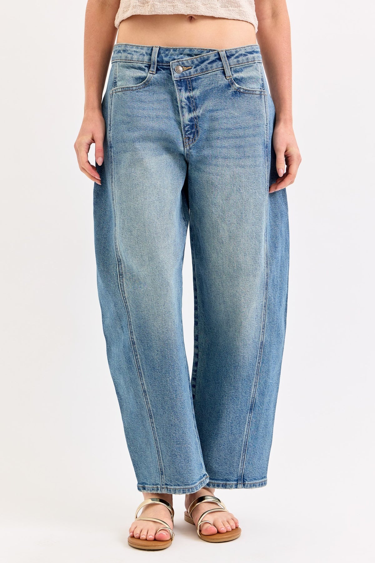 Wrap front waist detail