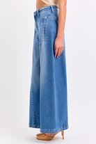 Wide leg jeans back view