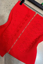 Bustier zip front top detail