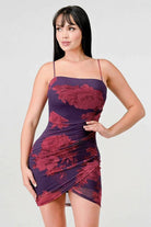 Dark print dress side view - Epicplacess
