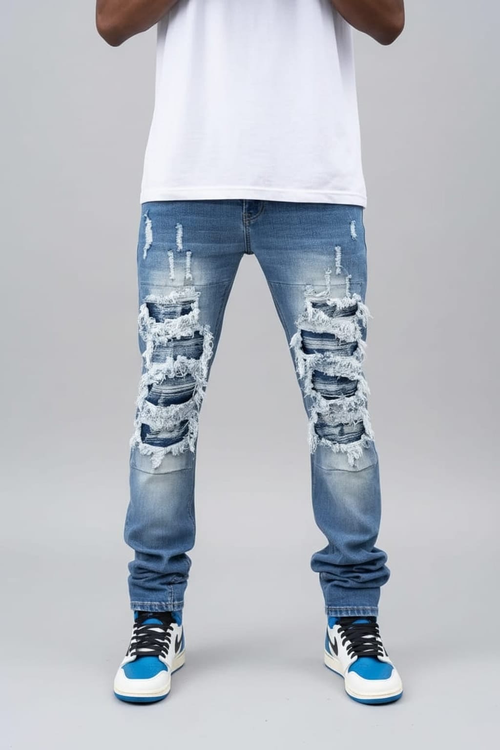 Men's ripped skinny flared jeans - Epicplacess