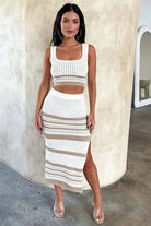 Khaki skirt set detail - Epicplacess