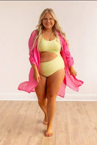 Yellow shimmer swimsuit - Epicplacess