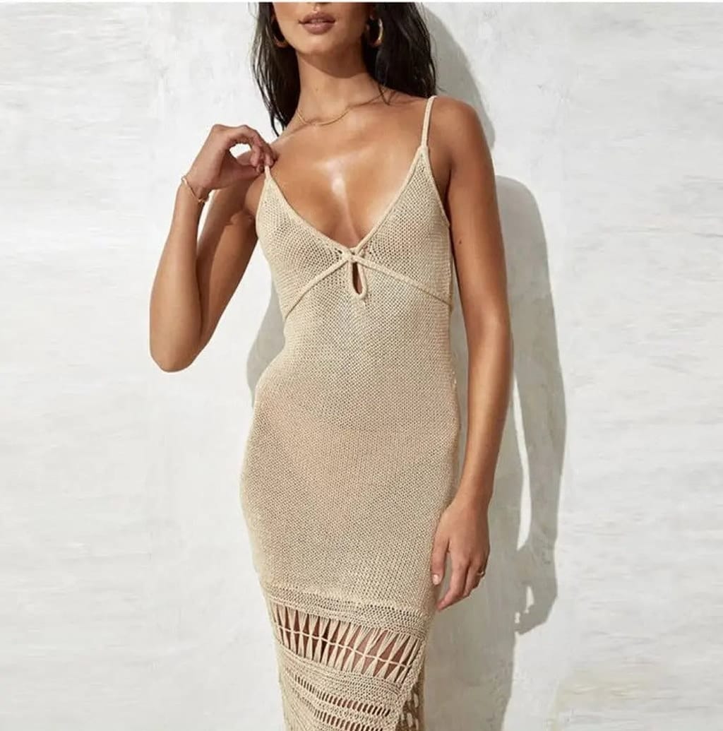 Tassel cover-up maxi dress - Epicplacess