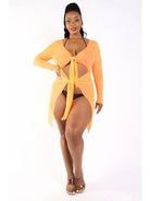 Tie-front mesh cover-up final view - Epicplacess
