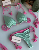 Textured two-piece bikini studio view - Epicplacess