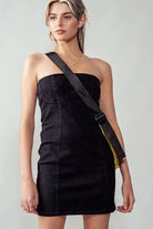 Stylish denim tube mini dress - Epicplacess