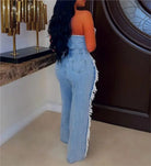 Blue jumpsuit back view - Epicplacess