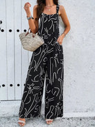Wide-leg green jumpsuit product view - Epicplacess