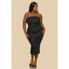 Denim midi dress front view - Epicplacess