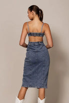 Open-back midi dress final view - Epicplacess