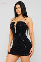 Rhinestone mesh dress final view - Epicplacess