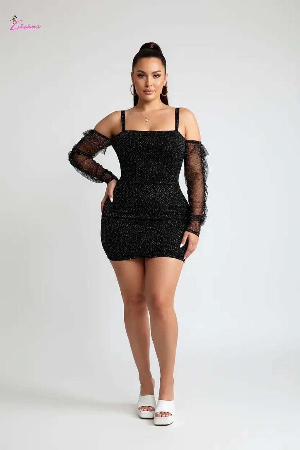Black mini dress outfit view - Epicplacess