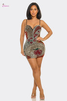 Rhinestone pearl dress front view - Epicplacess