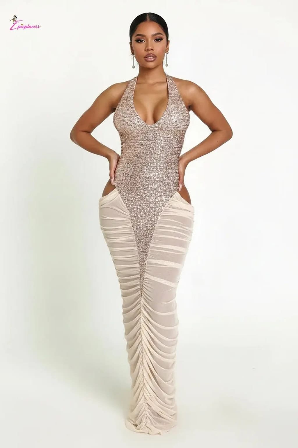 Sequin maxi dress detail - Epicplacess