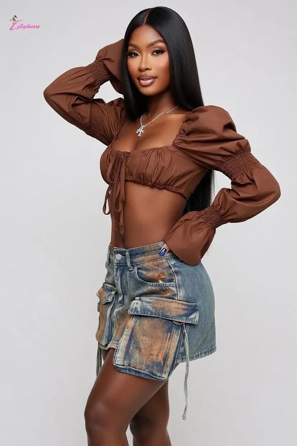 Denim skirt side view - Epicplacess