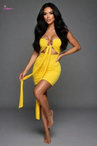 Snake hardware cutout dress front view - Epicplacess