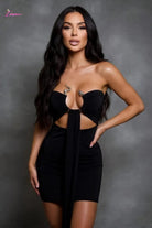 Serpent gold snake hardware mini dress - Epicplacess