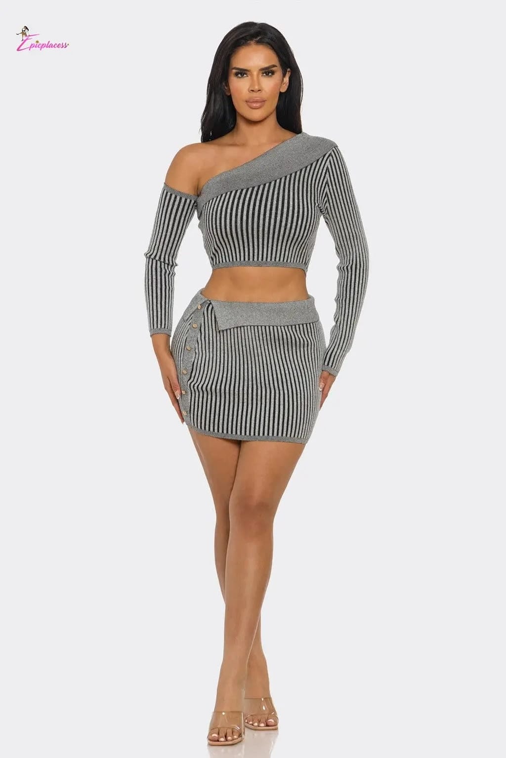 Striped skirt set final detail - Epicplacess