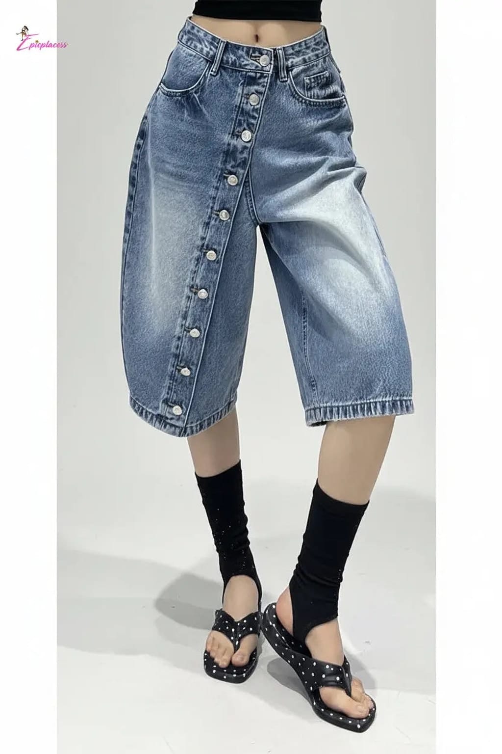 Denim culottes detail - Epicplacess