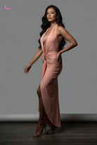 Pink maxi dress side view - Epicplacess