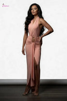 Pink maxi dress outfit view - Epicplacess
