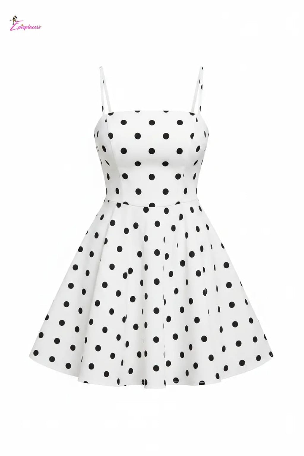 Polka dot dress front view - Epicplacess