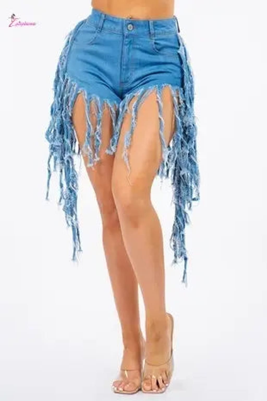 High-waist denim shorts detail - Epicplacess