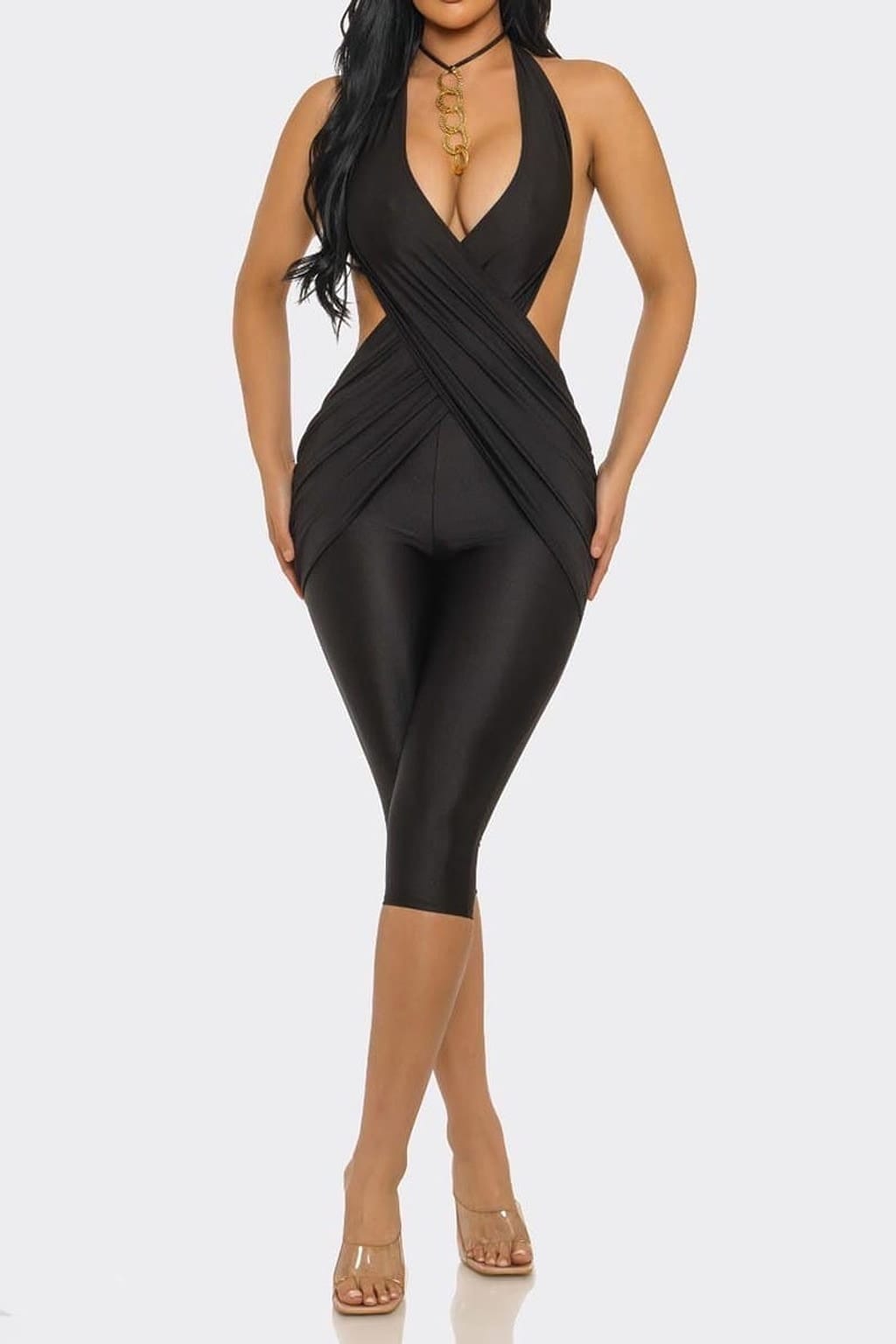 Black jumpsuit outfit view - Epicplacess