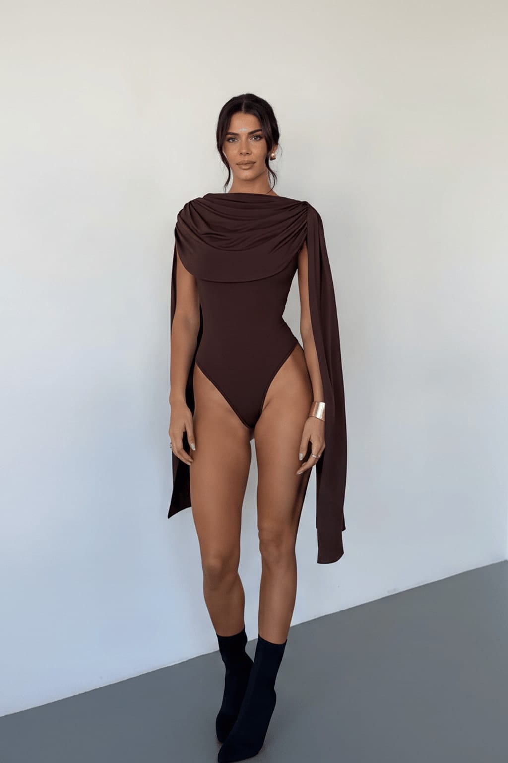 Brown bodysuit front view - Epicplacess