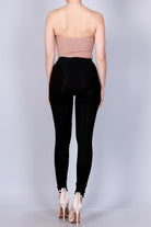 White stretch pants side view
