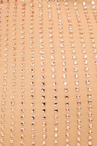 Women's Rhinestone on Power Mesh Tube Top Mini Dress – fabric detail