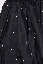 Women's Rhinestone on Taffeta Balloon Skirt Mini Dress – fabric detail