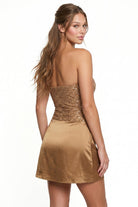 Women's Bead & Sequins on Mesh Satin Mini Dress – styled look