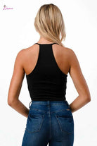 Halter crop top front view - Epicplacess