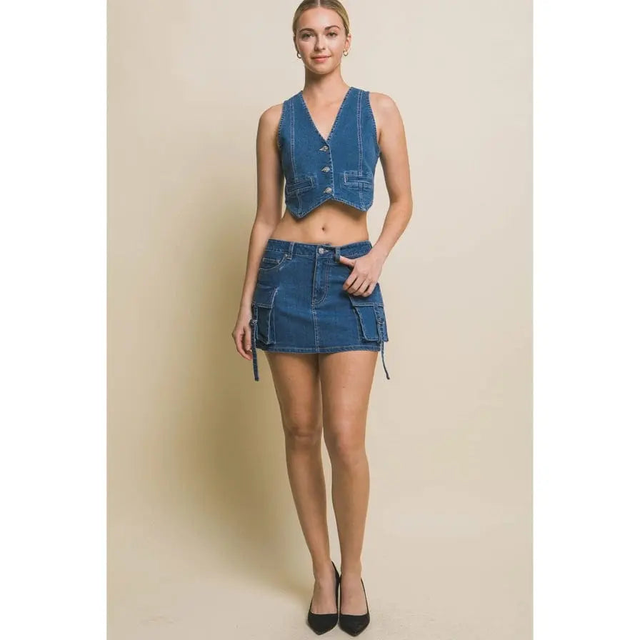 Denim top product view - Epicplacess