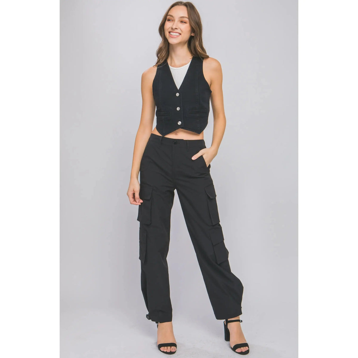 Denim crop top outfit view - Epicplacess